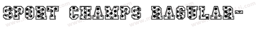 sport champs ragular字体转换